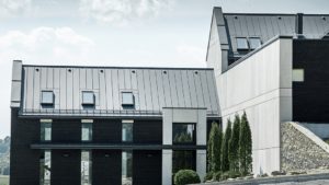 Алюминиевая кровля Система PREFALZ 02 Антрацит P.10 RAL 7016 Prefa