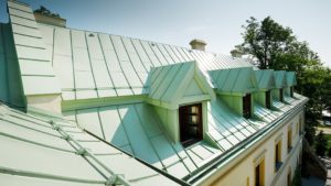 Алюминиевая кровля Система PREFALZ 02 Антрацит P.10 RAL 7016 Prefa