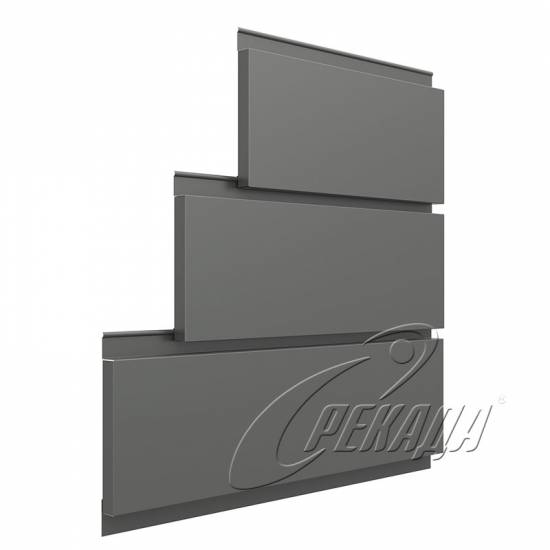 Линеарные панели для вентфасада - RAL 7005 закрытый торец