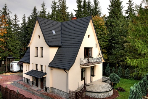 Композитная черепица рядовая Decra Stratos Черный бриллиант